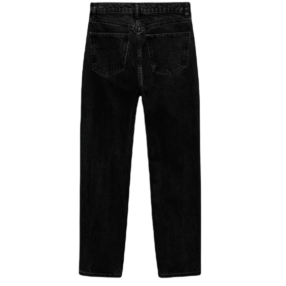 Zara Trafaluc Denimwear Mom Rigid High Rise Black Jeans Size 8 - Picture 2 of 9